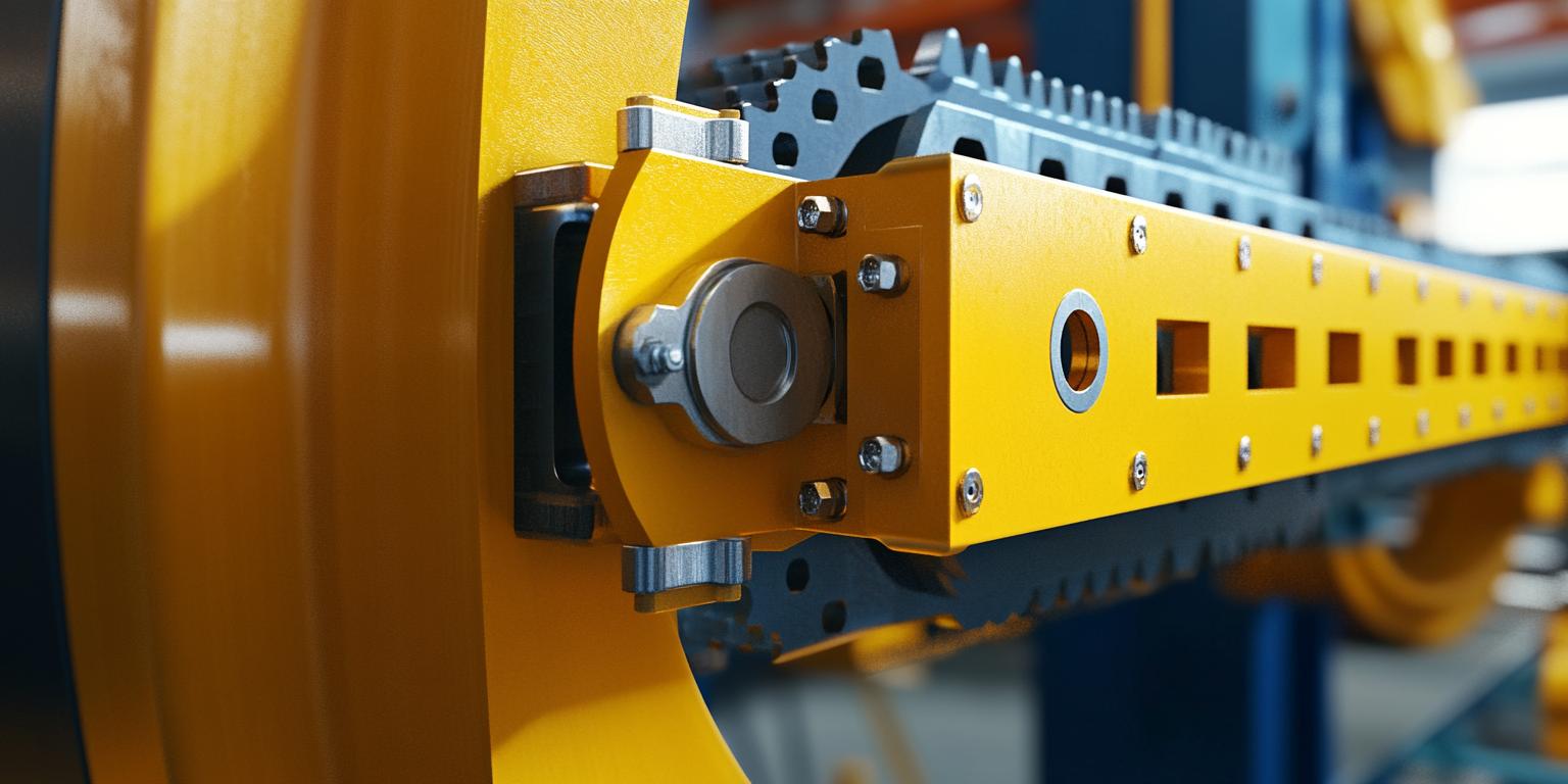 The automotive hoist being used in a repair workshop