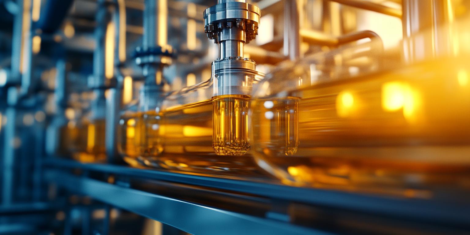 Comparison chart showing improved oil quality metrics after automation implementation