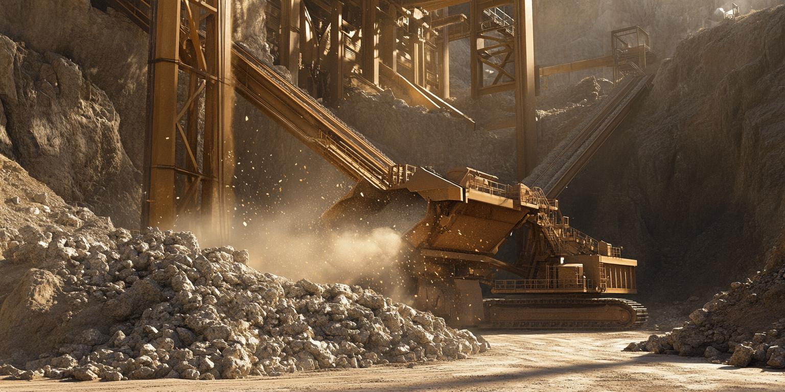 Operator using tablet to monitor real-time vibration data from an impact crusher