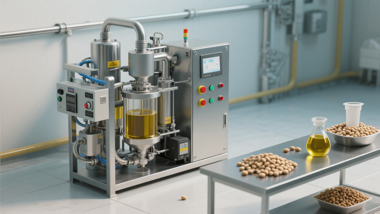 Machine de fabrication d'huile de soja - Pressage mécanique