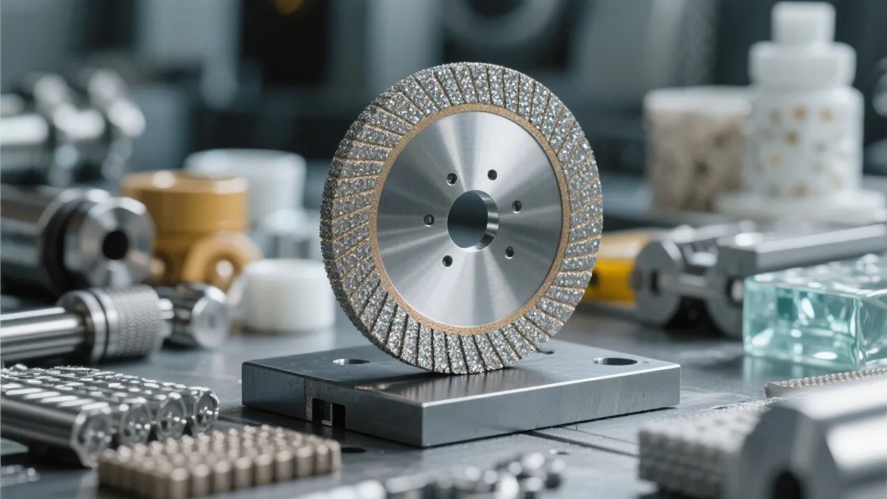 Bowl-type brazed diamond grinding wheel structure showcasing design features