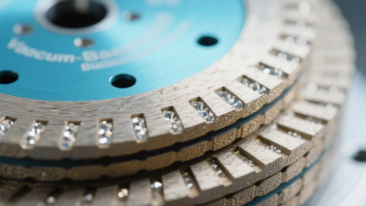 Vacuum brazed diamond grinding wheel structure for automated grinding with strong grit retention