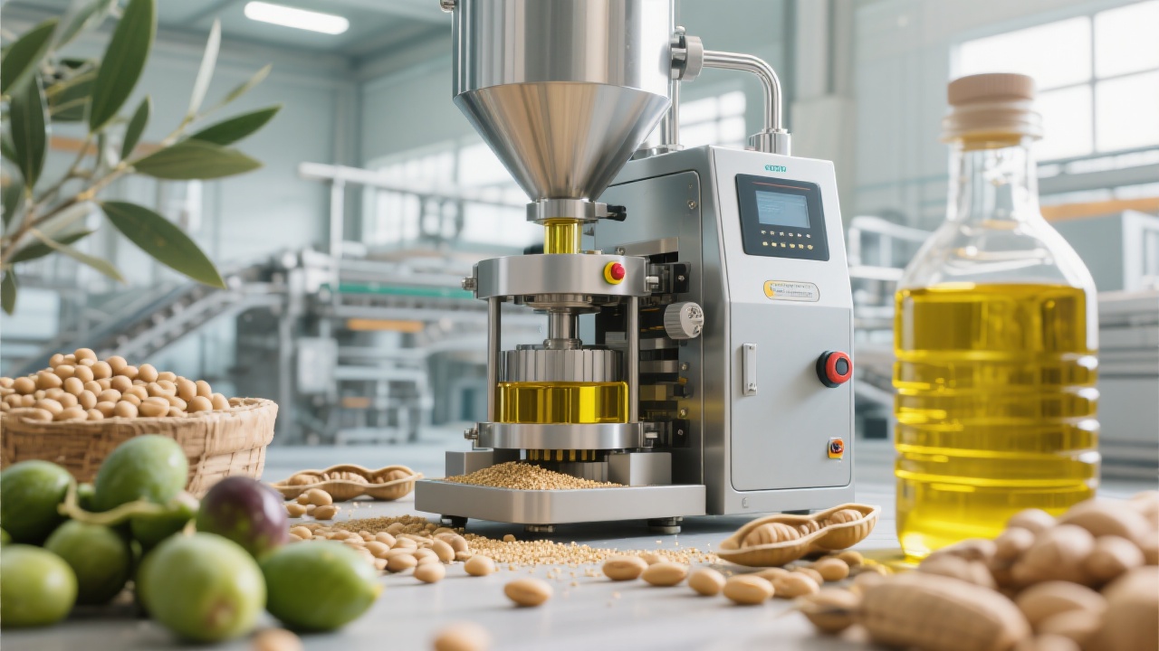 Une extrudeuse de soja en fonctionnement