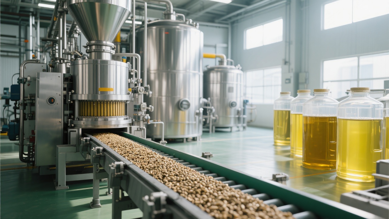 Graph showing the market segmentation and growth rate of soybean oil equipment by region