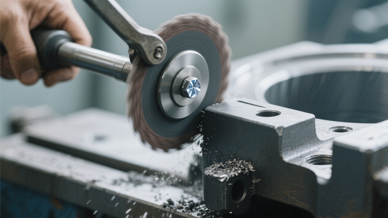 真空钎焊金刚石砂轮加工出的高精度铸铁工件表面特写