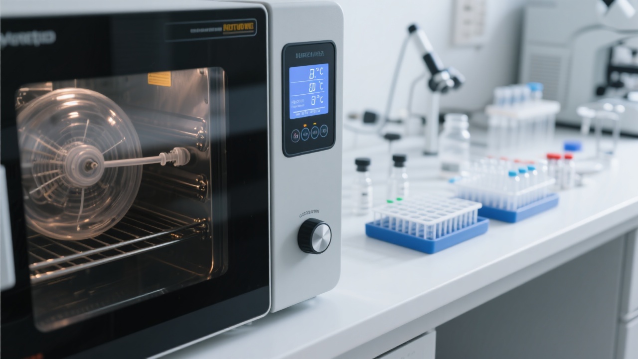 DZF-6210 vacuum drying oven in use inside a chemical lab, showing precise temperature control interface and stainless steel chamber.