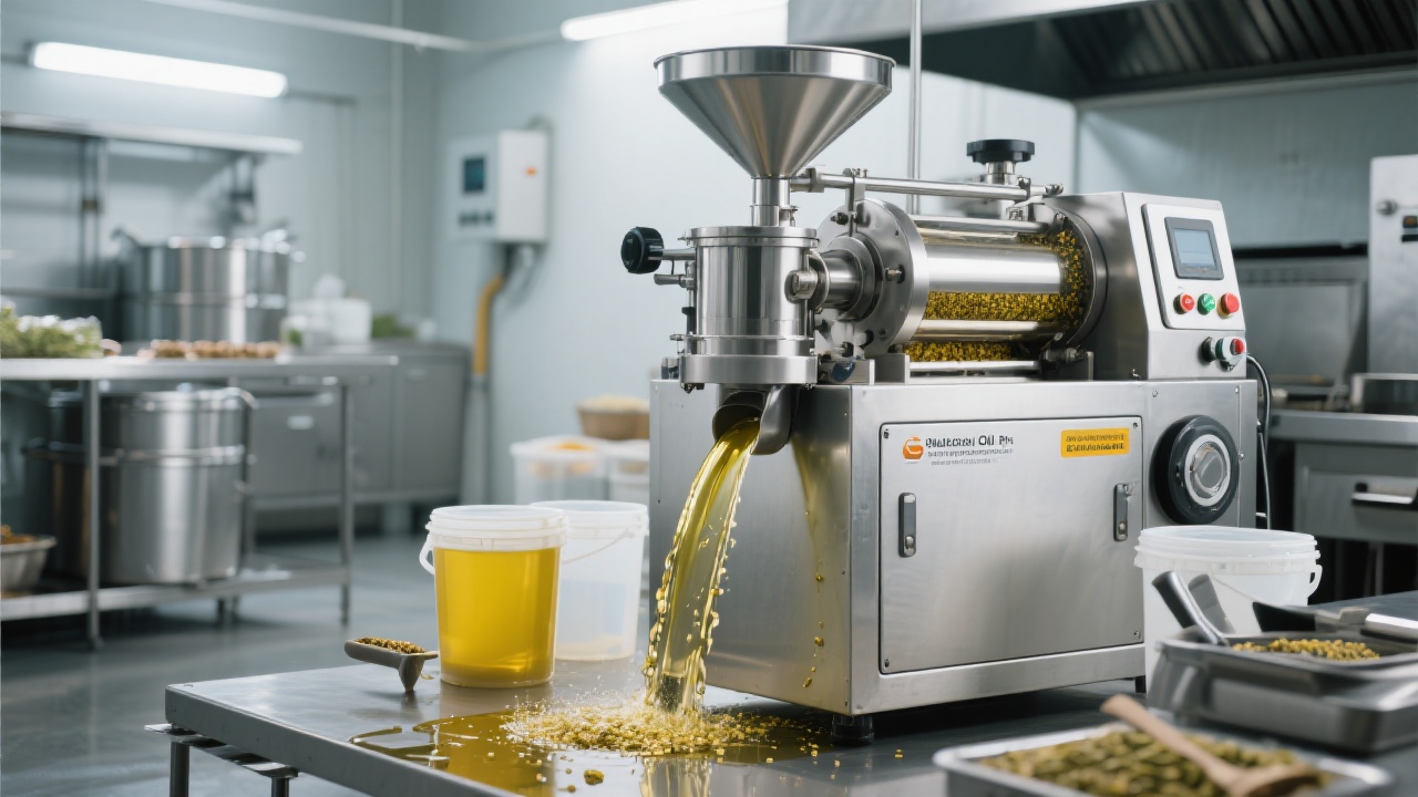 Modern combined soybean oil press and solvent extraction machinery in a large-scale international factory