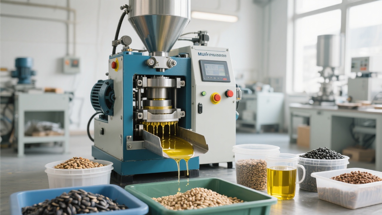 Mechanical press for soybean oil extraction