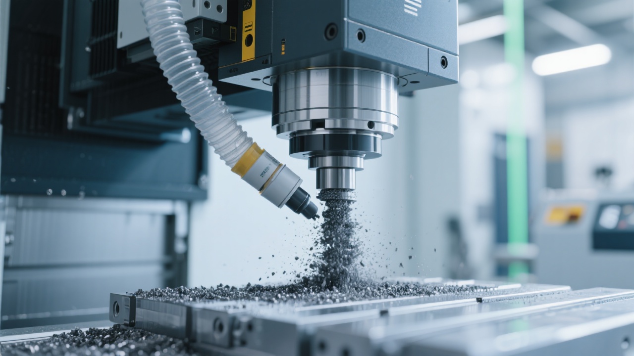Graphite machining equipment with fully sealed enclosure improving operational lifetime and reliability