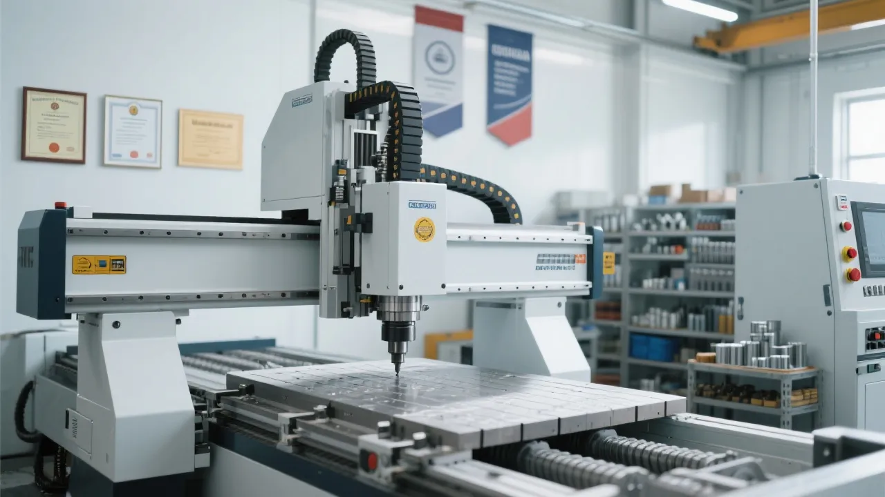 DC6040D Aluminum CNC Engraving and Milling Machine in operation