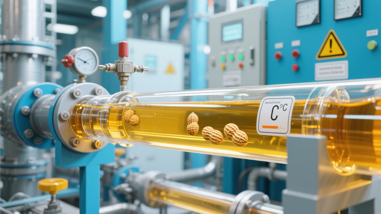 Ligne de production automatique d'huile de colza en fonctionnement