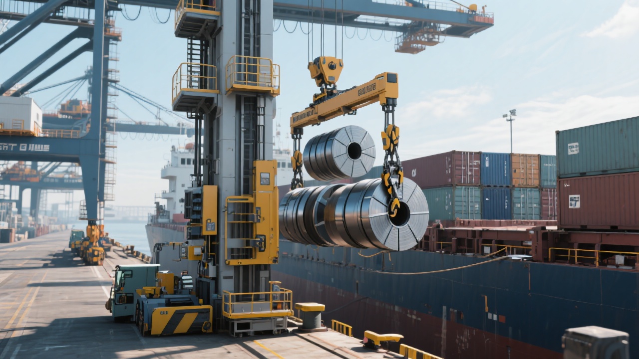 High - efficiency steel plate gripper in operation