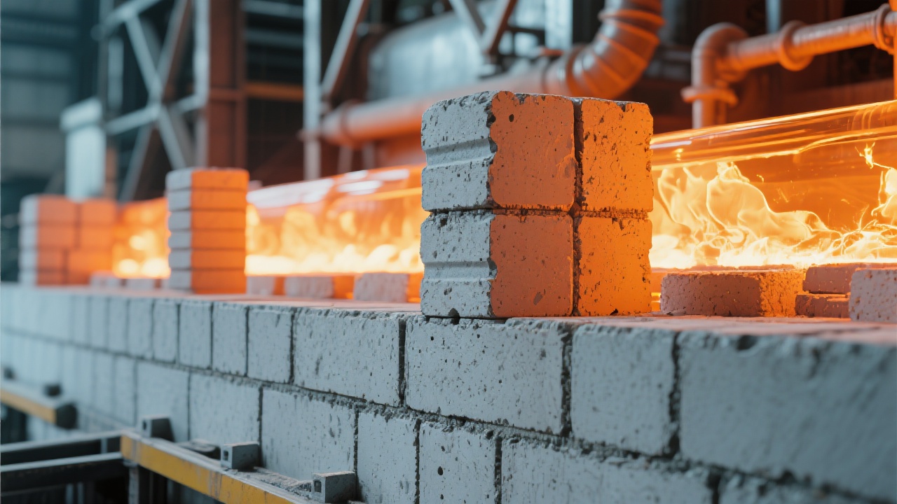 The result of a steel plant replacing refractory bricks