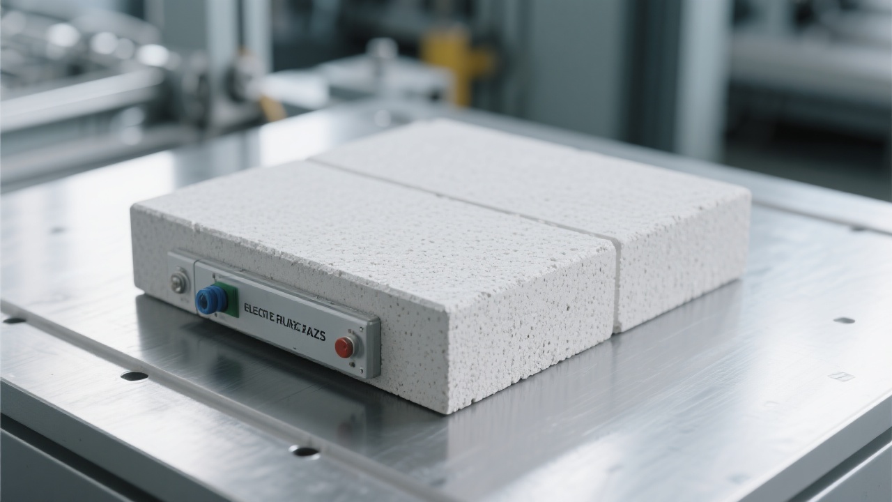 Silimanite bricks in a glass furnace