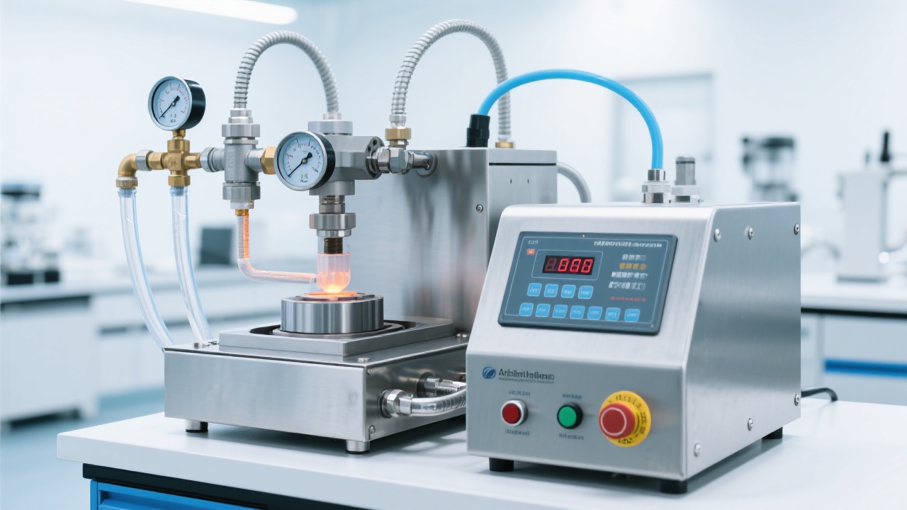 Visual inspection of metallographic mounts showing acceptable and unacceptable examples with bubble and crack defects