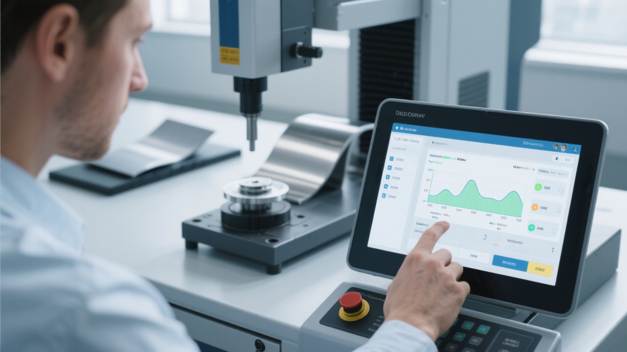 Steps of spindle calibration and grinding disc cleaning in metallographic sample preparation equipment