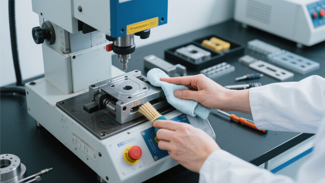 Diagram of indenter types and sample preparation
