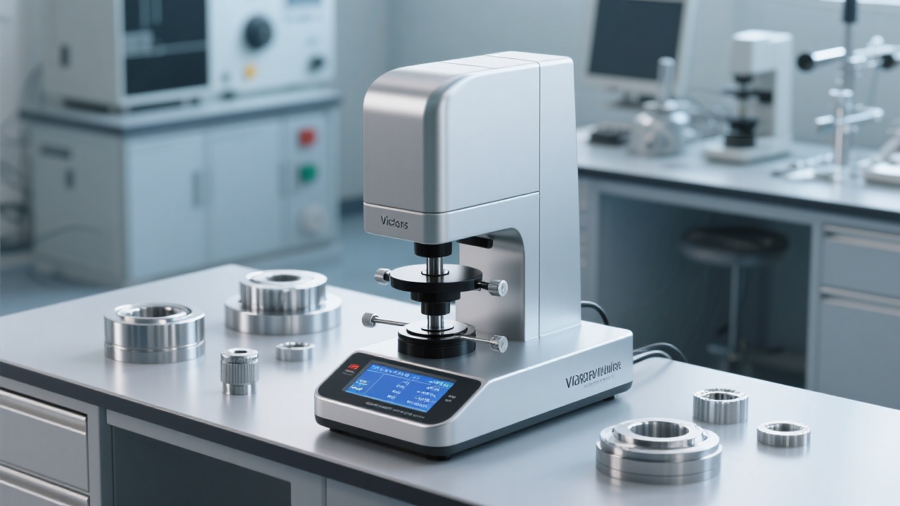 Laboratory technician performing cleaning and maintenance on a grinding and polishing machine