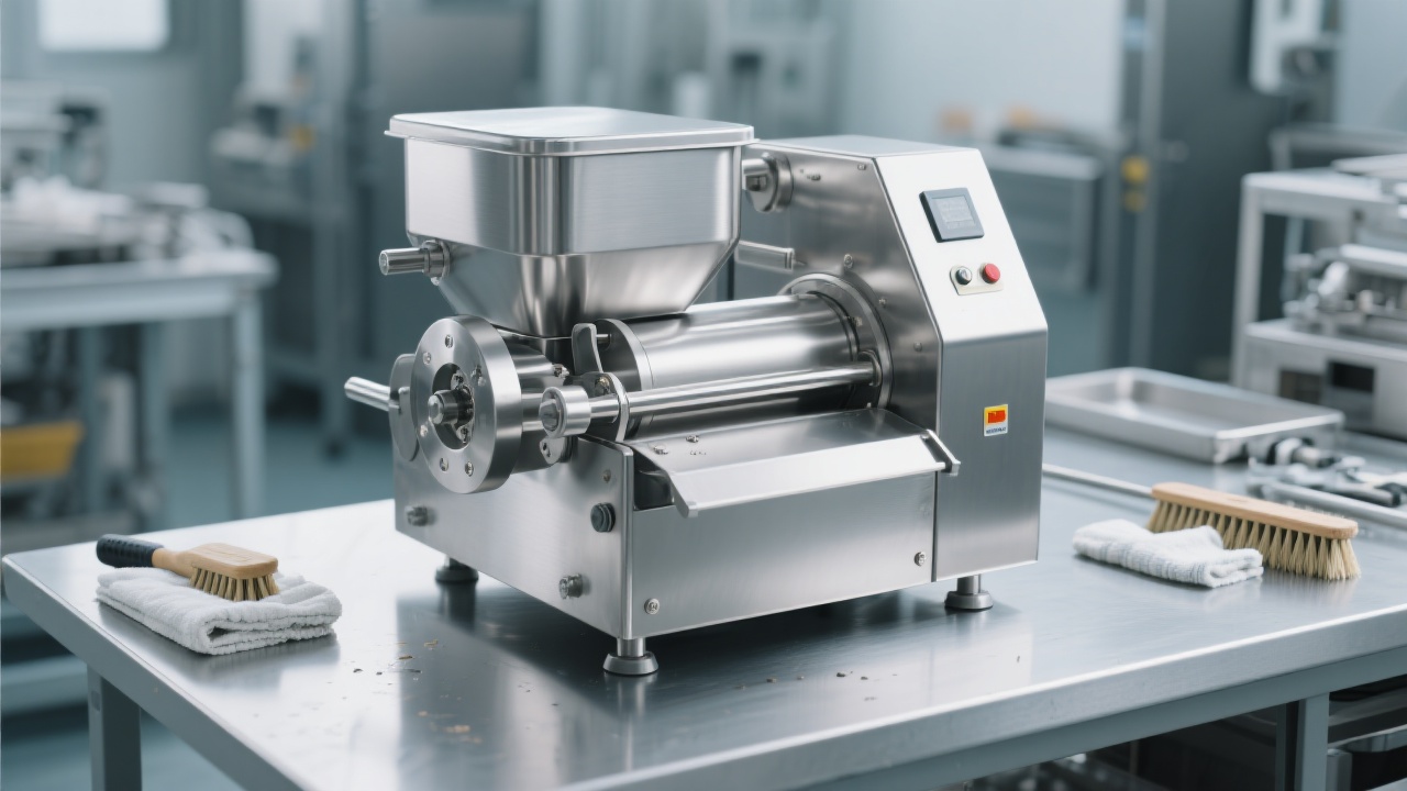 Close-up view of a fully sealed sesame oil production line showing stainless steel piping and automated valves