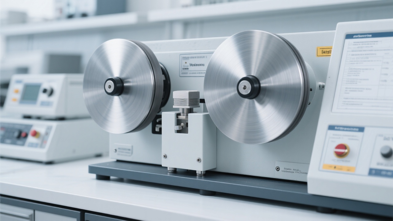 Metallographic sample sectioning setup for controlled-speed precision cutting in a materials lab