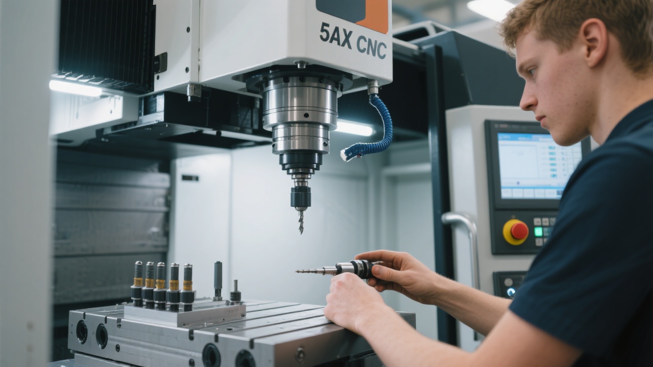 Máquina de fresagem CNC GJ8070 em operação