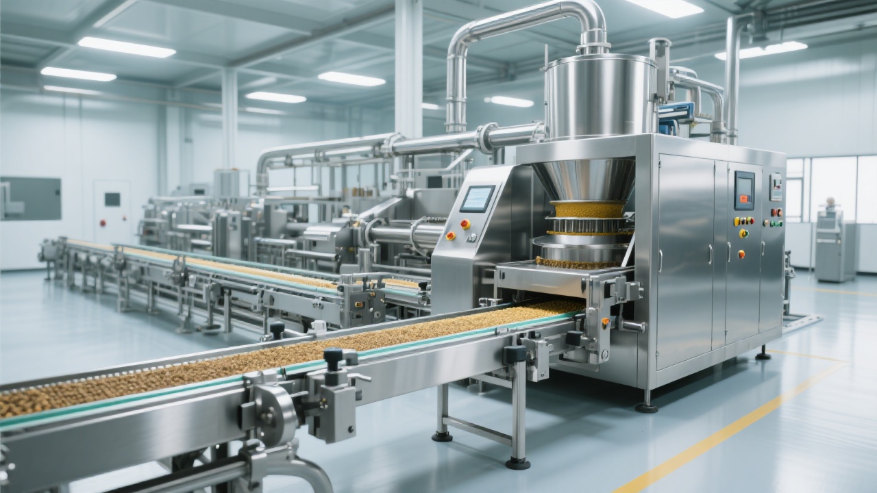 Palm oil processing equipment in operation