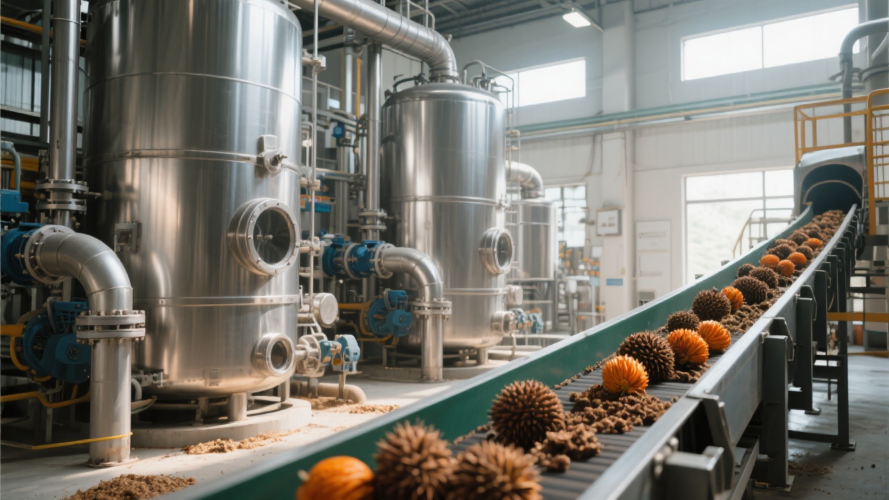 Control room dashboard showing real-time monitoring in palm oil refining process
