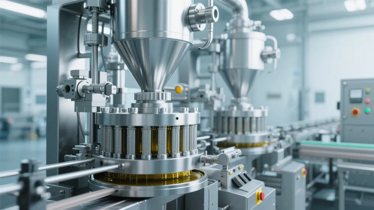 Cross-section diagram showing efficient solvent circulation in an optimized animal feed粕 processing system