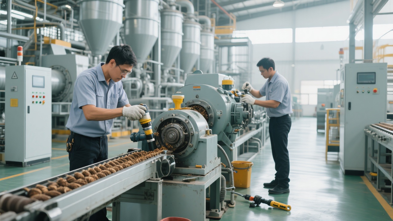 Modern oilseed prepressing unit with automated feed control and moisture sensor display