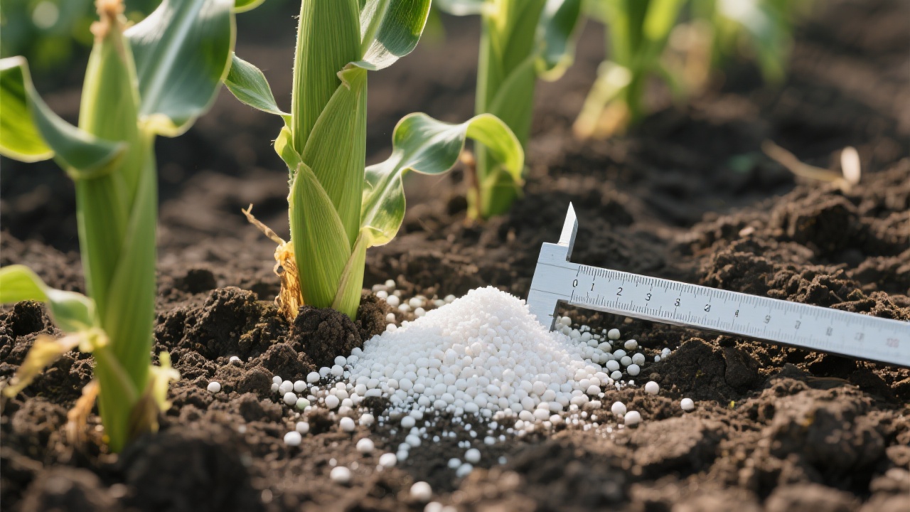 Ammonium sulfate promoting plant growth in a field