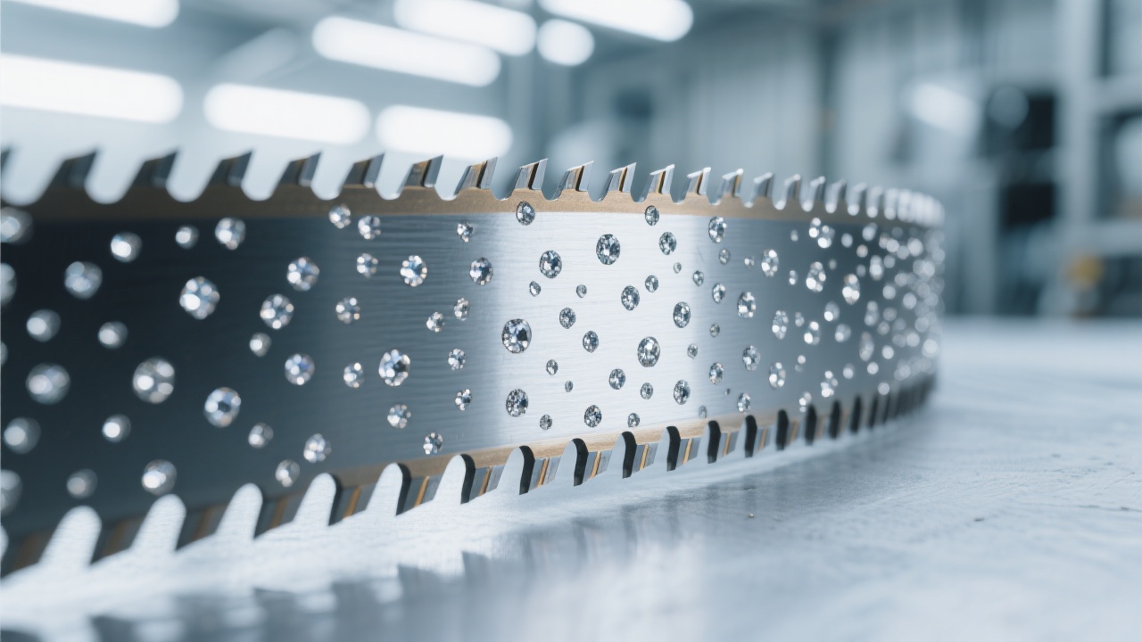 Saw blade in a real - world industrial application