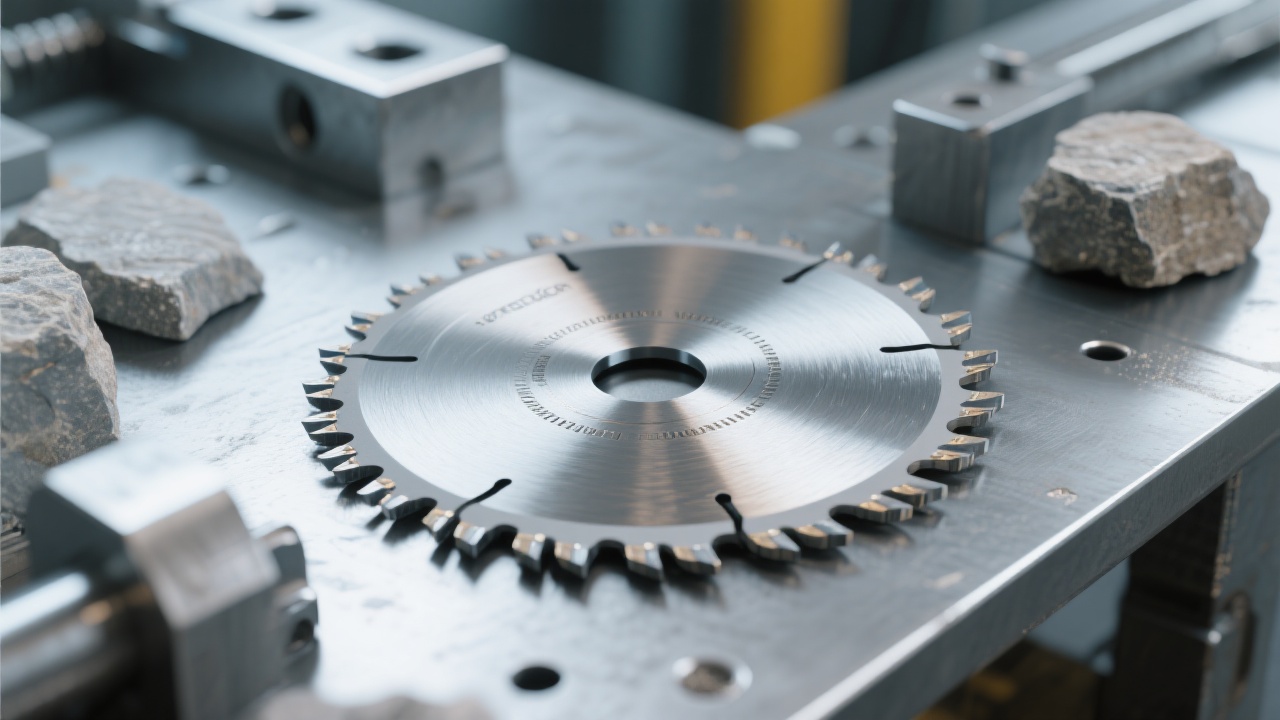 焊接金刚石切割片齿形结构与排屑通道示意场景