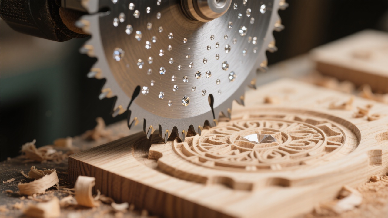 Brazed diamond saw blade in action