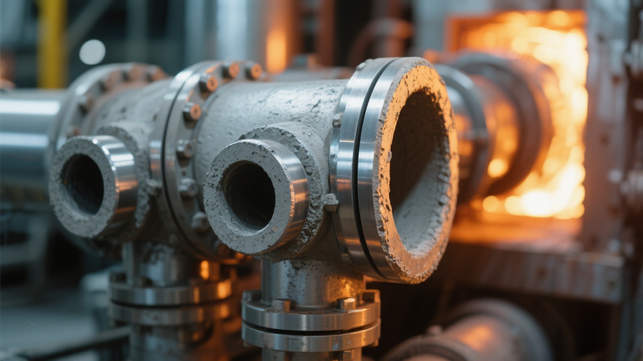 高温工业设备内衬耐火浇注料施工与运行环境示意