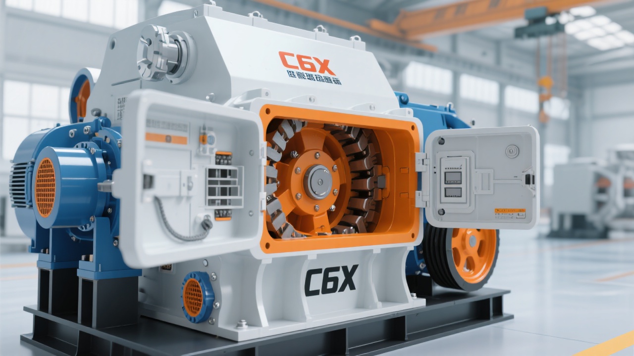 Cross-section view of MineLink's modular slag processing unit showing reinforced frame structure and corrosion-resistant coating