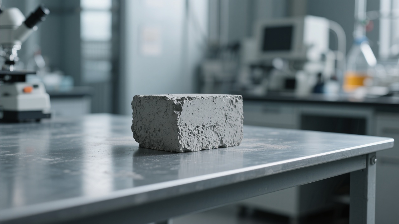 Vista de uso industrial de mortero refractario certificado en instalaciones de acero