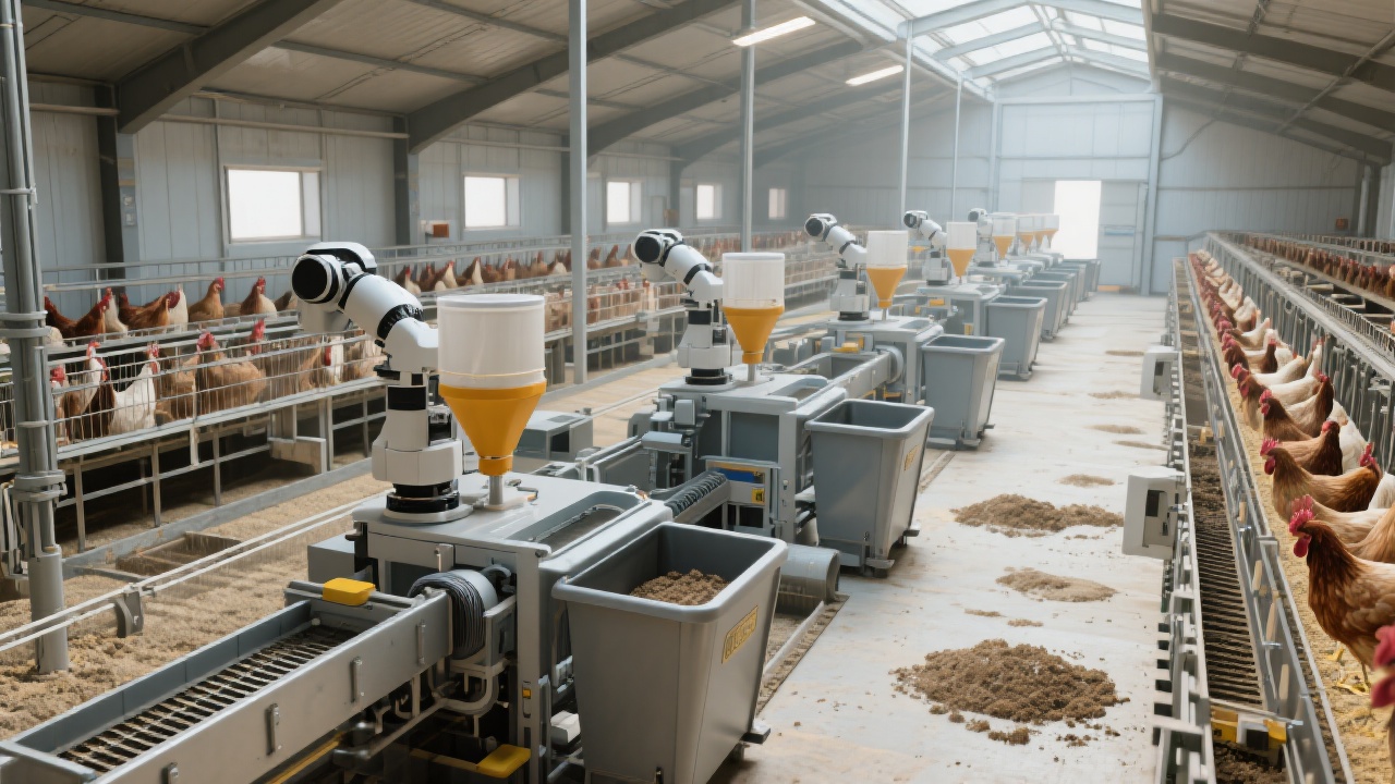 Zhengzhou Liwei Machinery's H-type layer hen cages in a large-scale farm