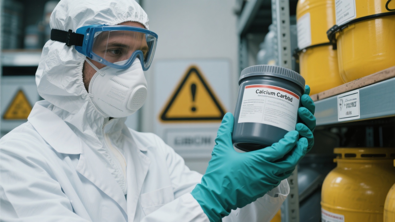 电石与水反应化学品安全管理流程图示例