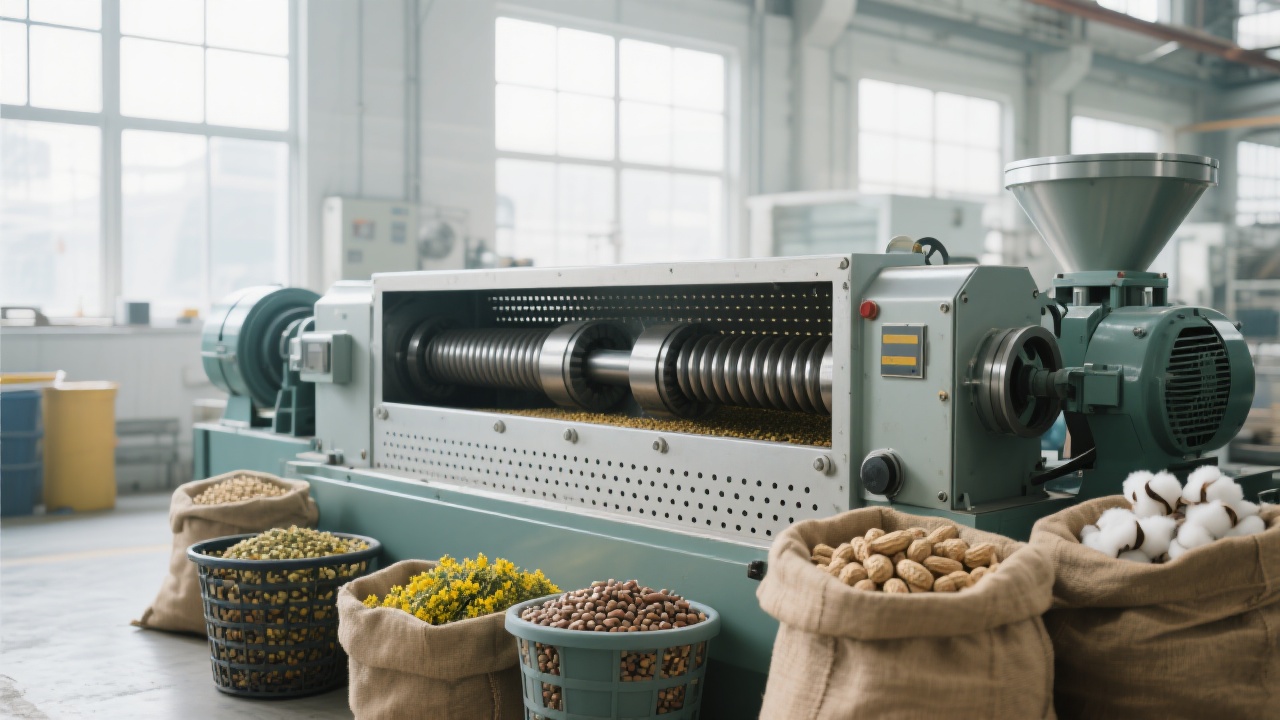 螺旋榨油机维护保养工具，包括清洁刷、润滑油及扳手