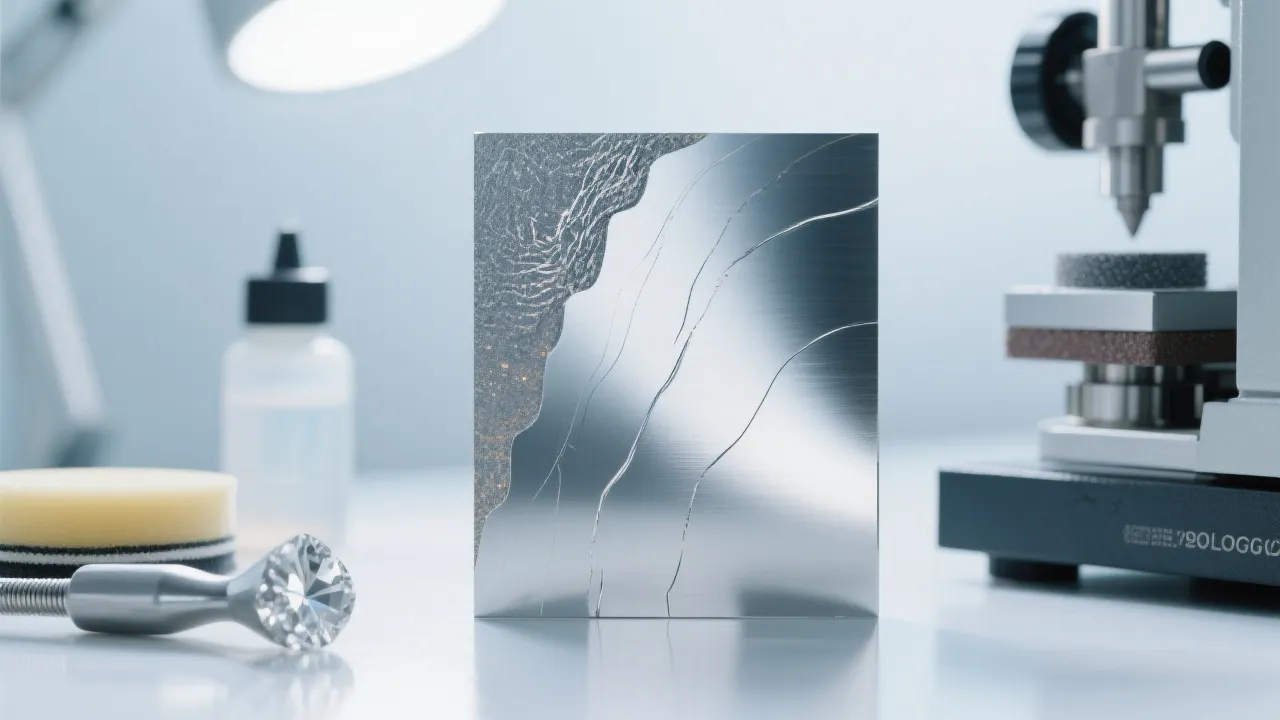 Pantalla LCD intuitiva de la máquina de pulido metalográfico LMP-3 con menú de selección de velocidad y tiempo