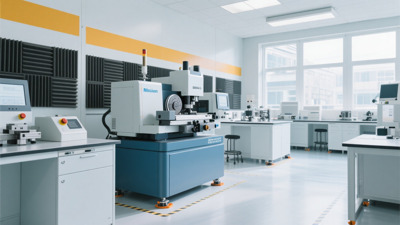 تطبيق اختبار صلادة فيكرز على عينة معدنية مع تجهيز سطح مصقول لتحسين دقة القراءة