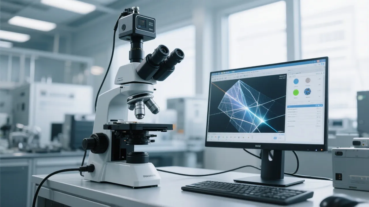 جهاز قياس الصلادة فيكرز للاستخدام الصناعي مع منصة تثبيت دقيقة وعدسات قياس