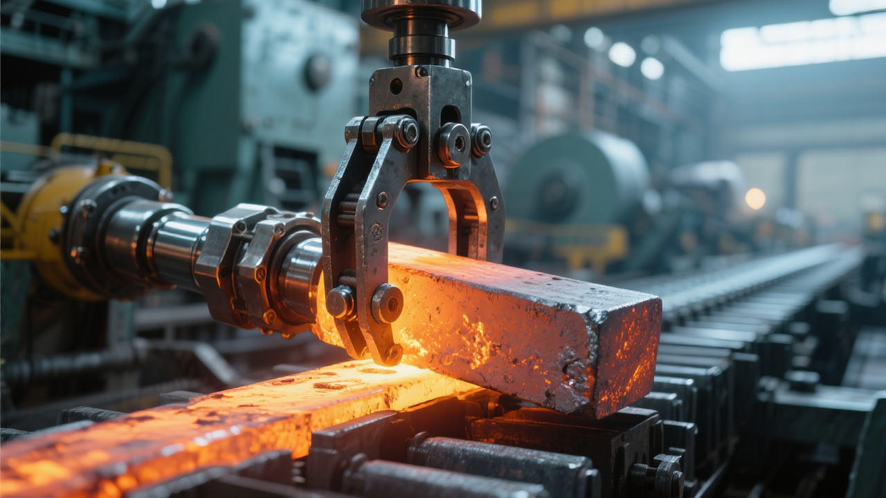 Dalian Tiding's hydraulic drive slab tong in operation