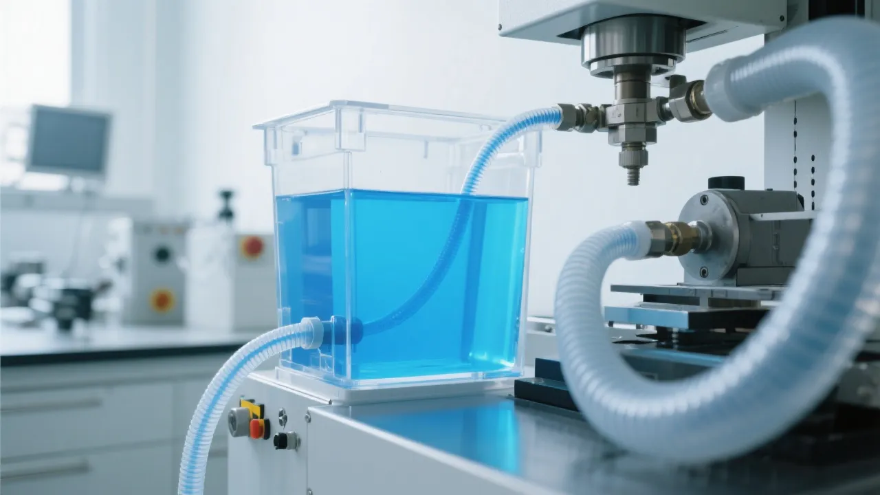 Cleaning the mold of the ZXQ - 4 Automatic Hot Mounting Machine