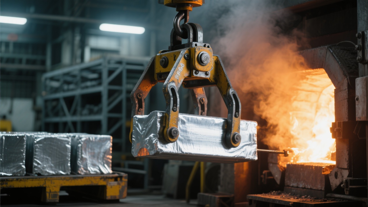Industrial worker using a high-strength panel lifting tool in a warehouse setting, demonstrating secure and efficient stacking of wooden panels.