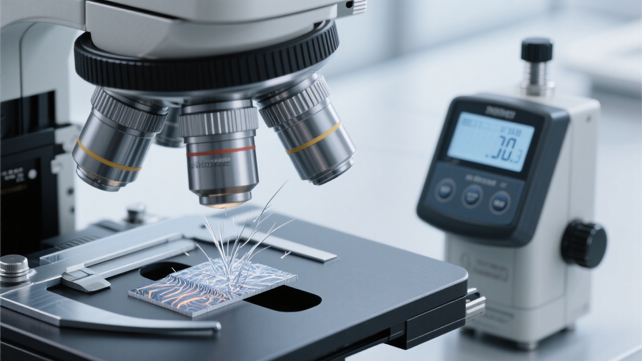 Technician cleaning metallographic molds with ultrasonic bath showing maintenance best practices