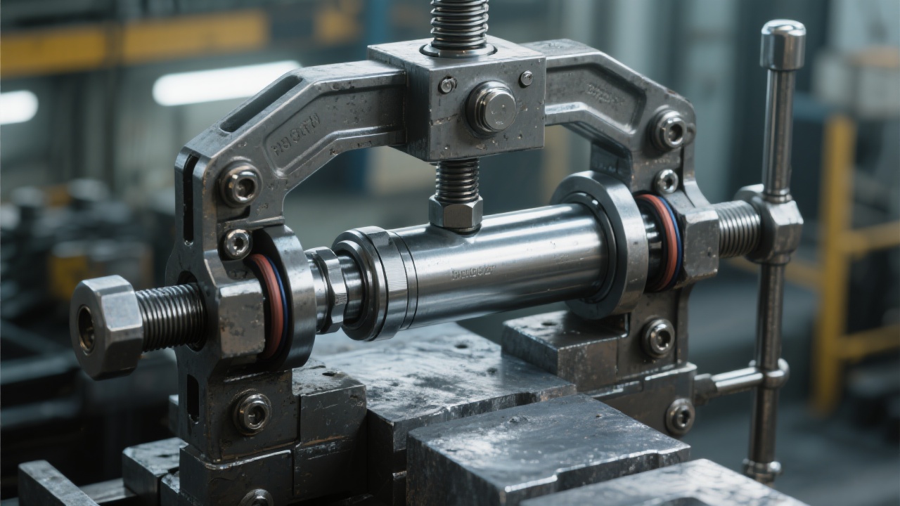 Dalian Tiding Heavy Industry's low-maintenance hydraulic slab clamps in use