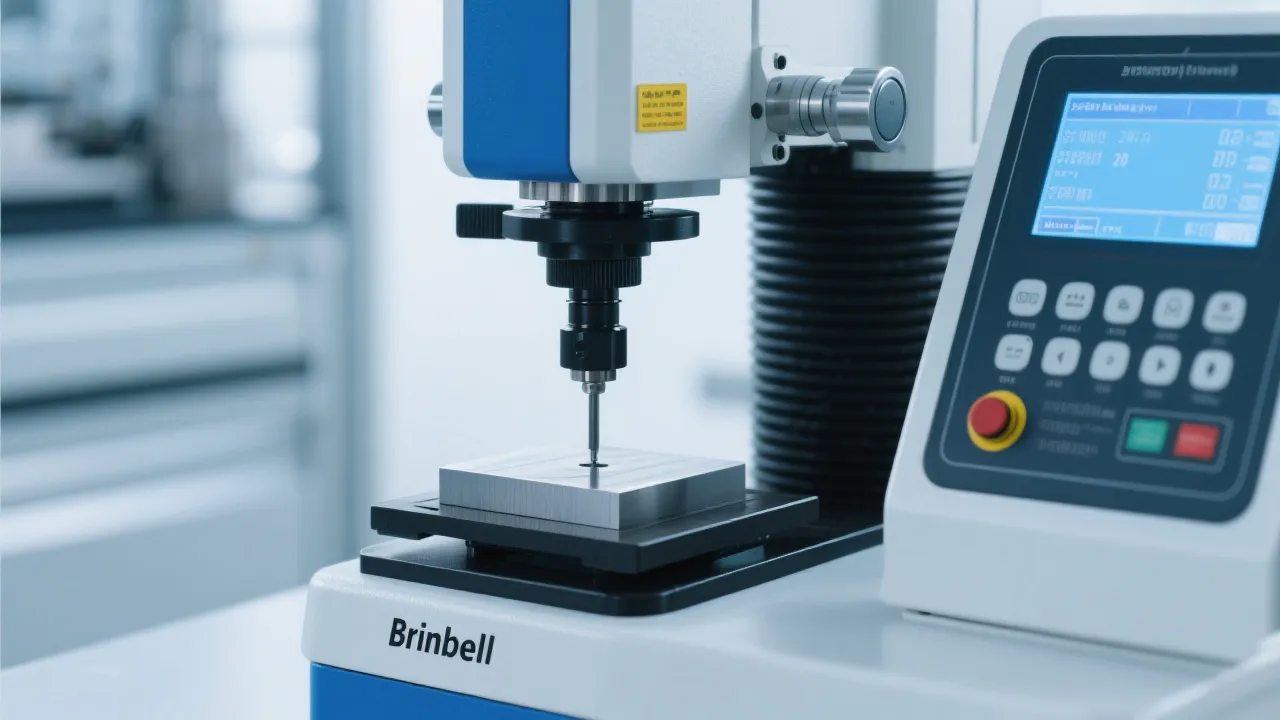 Ilustración del proceso de operación del durómetro Brinell 12MHBS-3000ZD