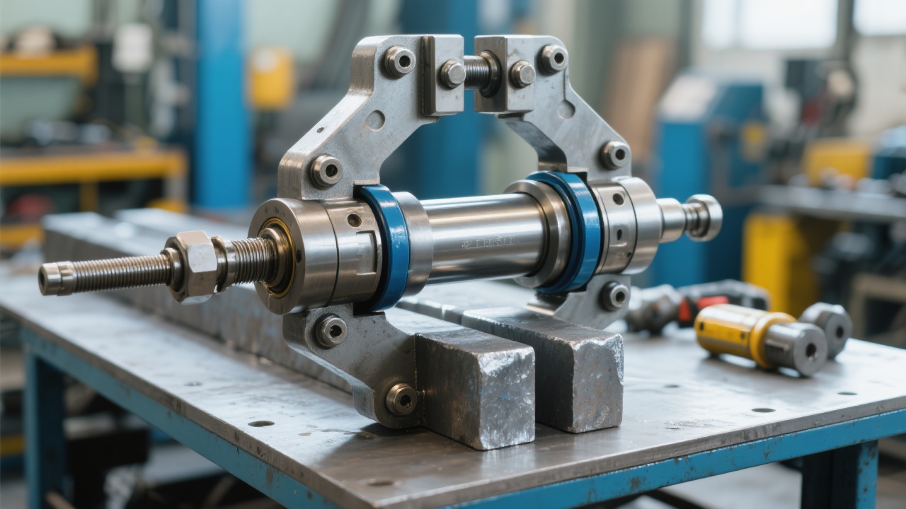 Steel facility operator overseeing hydraulic clamp operation on continuous casting line