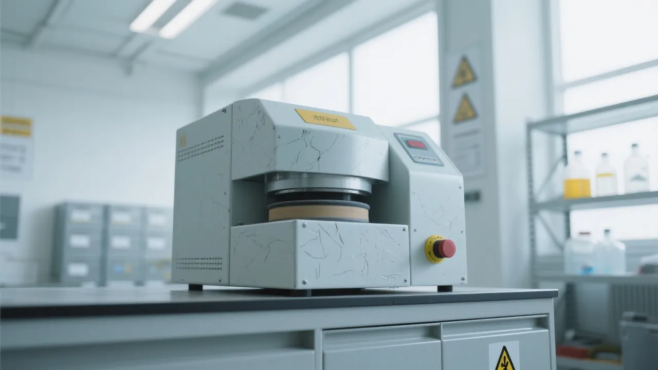 莱州锦骋 MP-2S 双盘手动研磨抛光机运行中